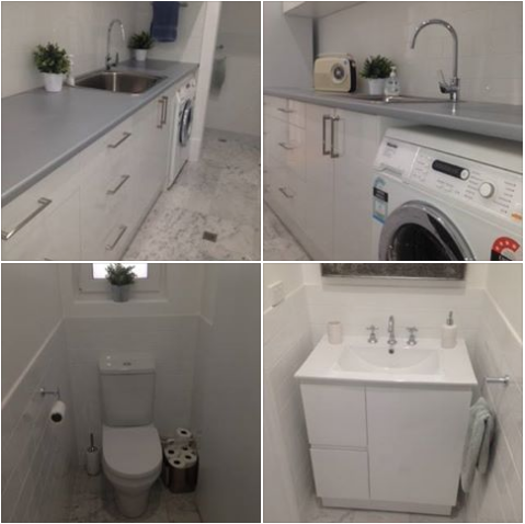 laundry-group A laundry and toilet remodel in Adelaide.