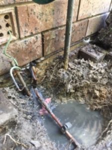 A burst water pipe is a common plumbing emergency