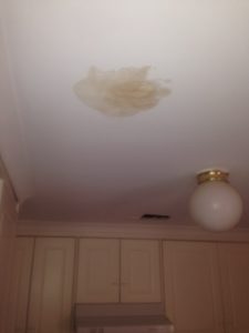 A leak in the ceiling can lead to staining and damage
